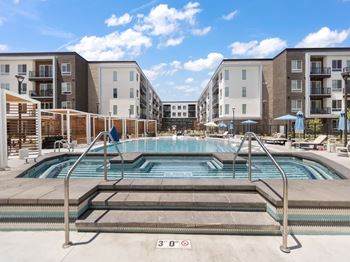 Large pool at the arza apartments